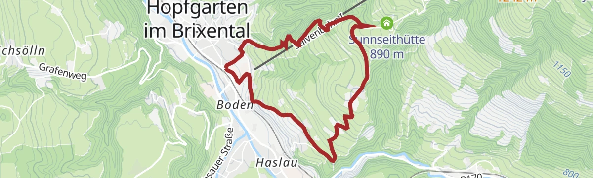 Route map: Sunnseitrunde